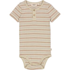 Wheat kojenecké body s krátkým rukávem 9125 - dusty stripe Velikost: 56 Bavlna