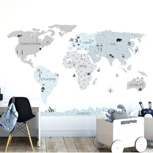 Pastelowe Love® samolepka na zeď ekologická mapa světa v češtině Velikost: L Mapa světa v češtině