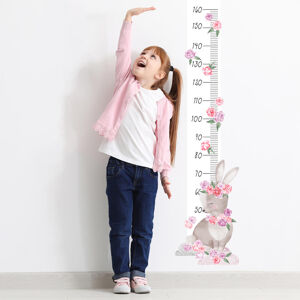Pastelowe Love® samolepka na zeď metr růžový králík Samolepka 35 x 145 cm
