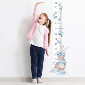 Pastelowe Love® samolepka na zeď metr modrý králík Samolepka 35 x 145 cm