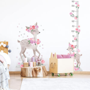 Pastelowe Love® samolepka na zeď metr růžový srnec Samolepka 35 x 145 cm