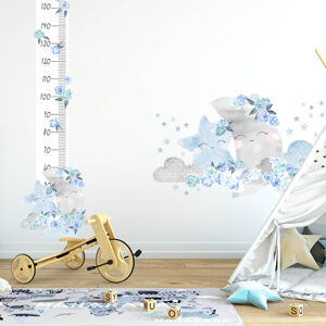 Pastelowe Love® samolepka na zeď metr modrý měsíc Samolepka 35 x 145 cm