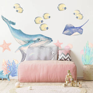 Pastelowe Love® samolepka na zeď oceánská zvířata I Samolepka