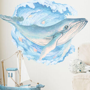 Pastelowe Love® samolepka na zeď velryba Samolepka 109 x 85 cm