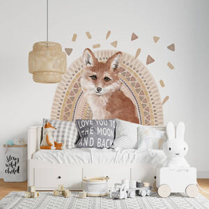 Pastelowe Love® samolepka na zeď liška Samolepka 83 x 119 cm