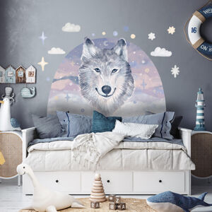 Pastelowe Love® samolepka na zeď vlk Samolepka 82 x 119 cm