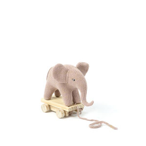 Smallstuff tahací hračka zvířátko slon 40042 - 08 100% bavlna, dřevo