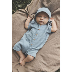 HUTTEliHUT kojenecký mušelínový overal s krátkým rukávem 480223 - 7680 Velikost: 92 100% bavlna