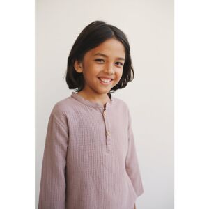 LiiLU chlapecká mušelínová košile SS24 - 055 pale mauve Velikost: 6 let 100% bavlna