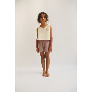 LiiLU dívčí mušelínové šortky SS24 - 062 pale mauve Velikost: 12 let 100% bavlna