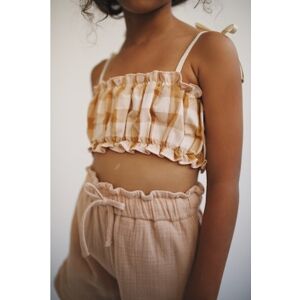 LiiLU dívčí mušelínové šortky SS24 - 062 nude Velikost: 104 100% organická bavlna