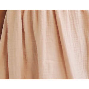 LiiLU dívčí mušelínová halenka SS24 - 063 nude Velikost: 116 100% organická bavlna