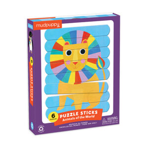 Mudpuppy Puzzle Sticks - Zvířata světa (24 dílků)