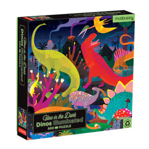 Mudpuppy Svítící puzzle - Dinosauři (500 dílků)