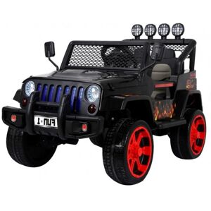 mamido Elektrické autíčko Jeep Raptor 4x4 černé s plameny