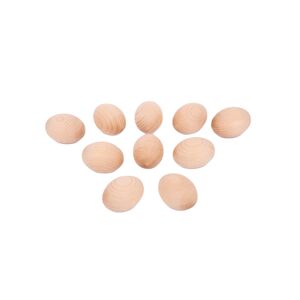 TickiT Dřevěná přírodní vajíčka (10 ks)