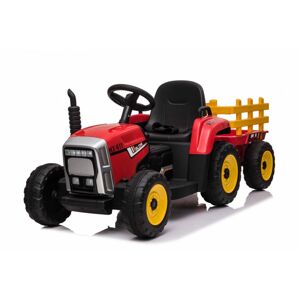 mamido Elektrický traktor s vlečkou T2 červený