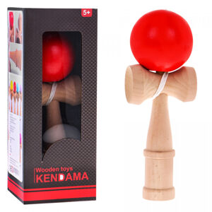 mamido Dětská dřevěná hra Kendama červená