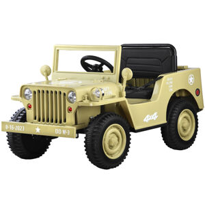 mamido Dětský elektrický jeep Willys Star 4x4 béžový