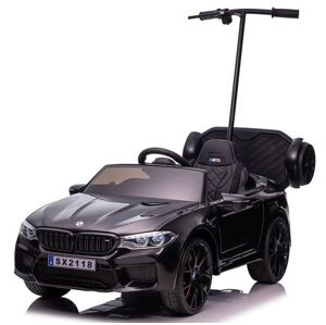 mamido Elektrické autíčko BMW M5 lakované černé s vodící tyčí