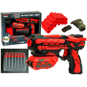 mamido Dětská pistole s pěnovými náboji červená