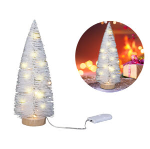 mamido Dekorativní Vánoční stromeček s osvětlením bílý