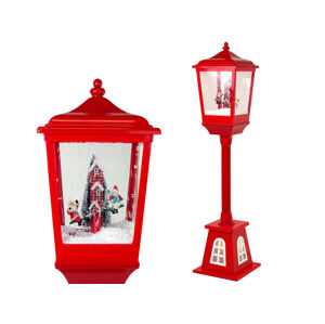 mamido Vánoční dekorace lucerna červená Santa Claus a sněhulák