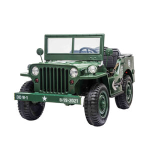 Mamido Mamido Dětský elektrický Jeep Willys 4x4 třímístný zelený