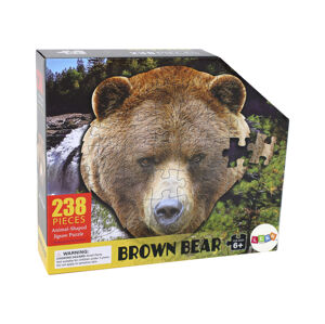 mamido Puzzle Hlava hnědého medvěda 238 dílků