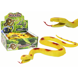 mamido Gumový had s červenými skvrnami žlutý