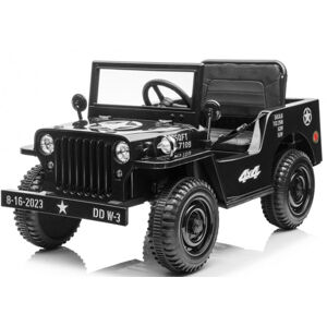 Mamido Mamido Dětský elektrický vojenský Jeep Willys 12V7Ah černý
