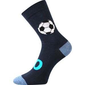 Ponožky Boma Arnold Fotbalové míče - tmavě modrá s číslem 10 Velikost: 25-29