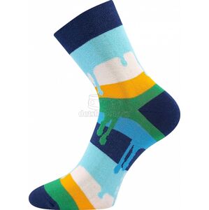 Dětské ponožky BOMA Jana Rozteklé pruhy vzor 36 modrá Velikost: 35-38