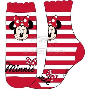 Ponožky Eexee Minnie červené pruhy Velikost: 31-34