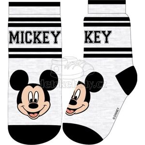 Ponožky Eexee Mickey šedé s pruhy Velikost: 27-30