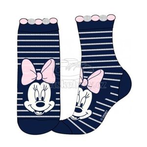 Ponožky Eexee Minnie stříbrné pruhy Velikost: 31-34