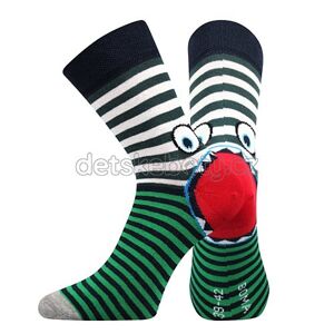 Ponožky Boma Ksichtík zelená Velikost: 39-42