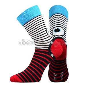 Ponožky Boma Ksichtík červená Velikost: 39-42