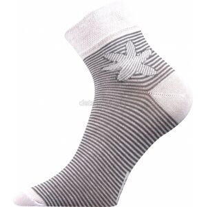 Ponožky Boma Jana 25 pruhy bílá Velikost: 35-38