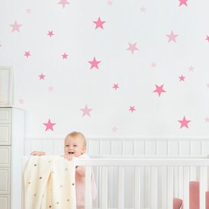 INSPIO růžové hvězdičky - samolepky na zeď pro dívku