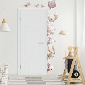 INSPIO samolepky na zeď pro děti - Akvarelová zvířátka kolem dveří N.1 - VPRAVO