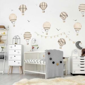 INSPIO samolepky na zeď - Samolepky balónů v hnědých barvách