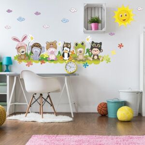 INSPIO dětské samolepky na zeď - Kamarádi na louce N.2 – 50 × 146 cm + doplňky