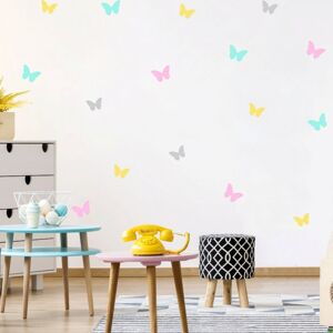 INSPIO samolepky do pokoje - Hravé barevné motýlky