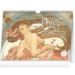 NOTIQUE Stolní kalendář Alfons Mucha 2025, 30 x 21 cm