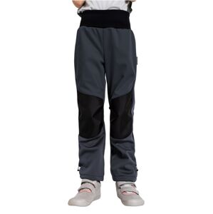 dětské softshellové kalhoty s fleecem Unuo Flexi tmavě šedá Velikost boty (EU): 104/110