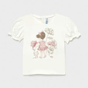 Mayoral  dívčí triko s krátkým rukávem 1077 - 044 Velikost: 86 Udržitelná bavlna