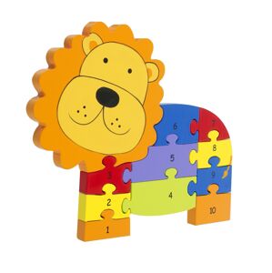 Orange Tree Toys Dřevěné puzzle s čísly - Lev