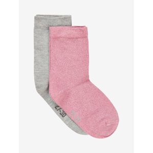 Minymo 2ks dívčí ponožky 5078 - 582 Velikost: 35 - 38 Bavlna, třpytivý efekt