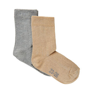 Minymo 2ks dívčí ponožky 5078 - 221 Velikost: 23 - 26 Bavlna, třpytivý efekt